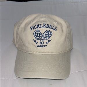 Pickleball Varsity Cap in Cream